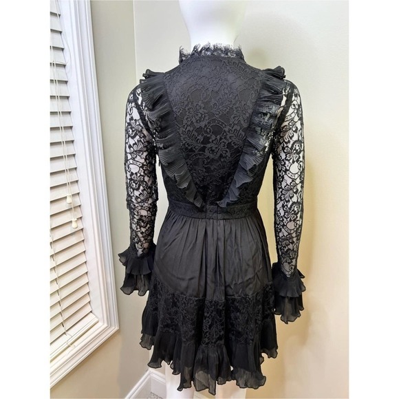 Black Lace Trimmed Dress - Picture 6 of 13